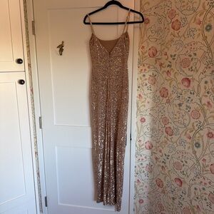 Nookie Gold Sequin Maxi Dress